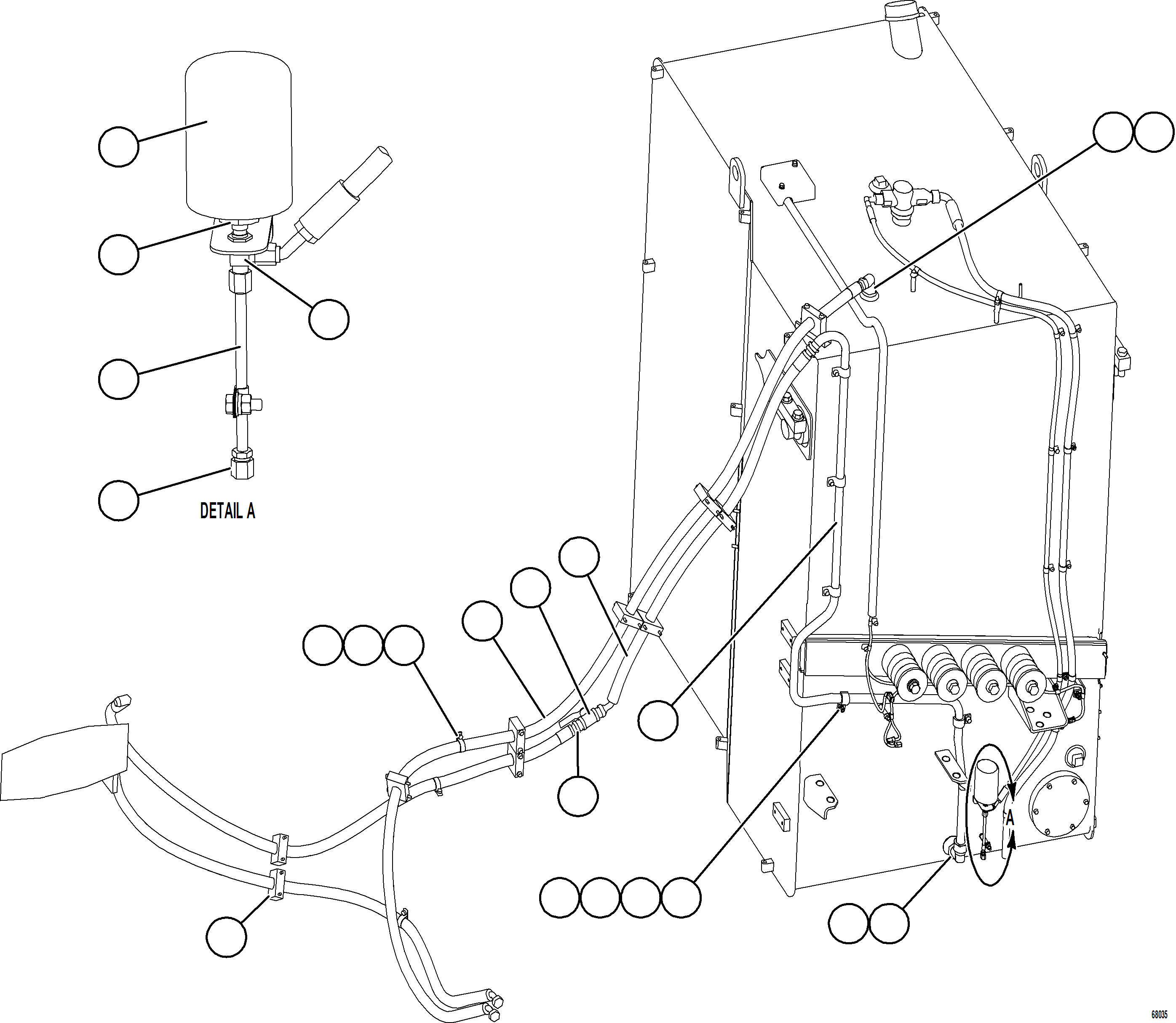Komatsu parts book diagram for AFE78-S 930E-5 S/N A40078 - A40079  BOLIDEN: FUEL SYSTEM PIPING    1/4