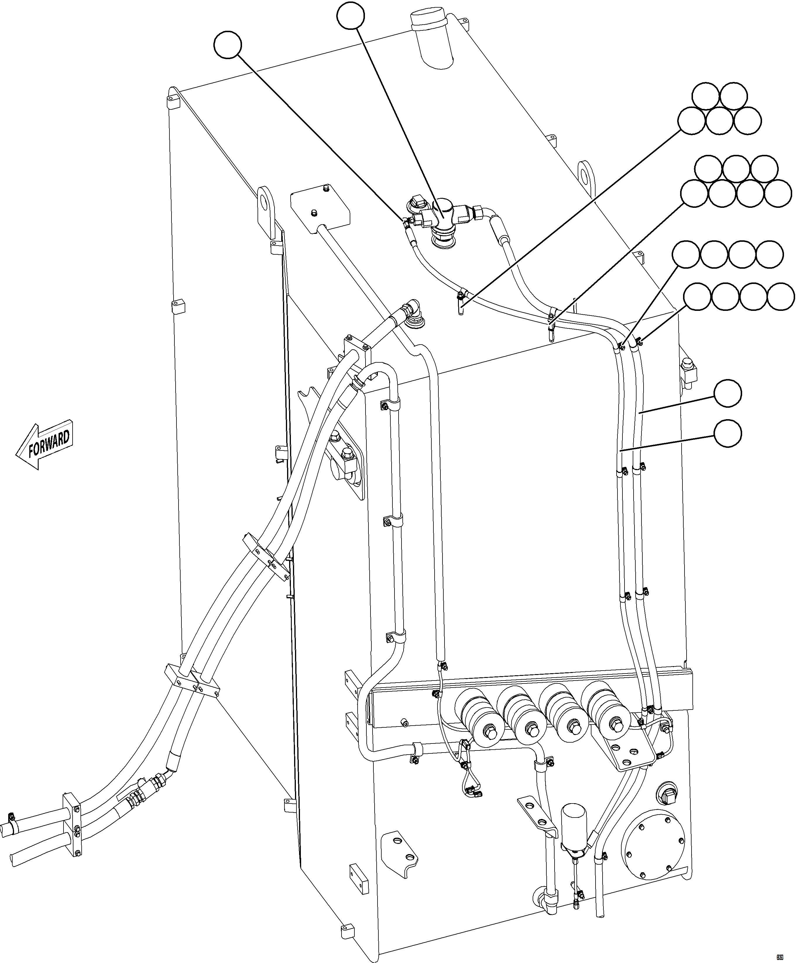 Komatsu parts book diagram for AFE78-S 930E-5 S/N A40078 - A40079  BOLIDEN: FUEL SYSTEM PIPING    2/4