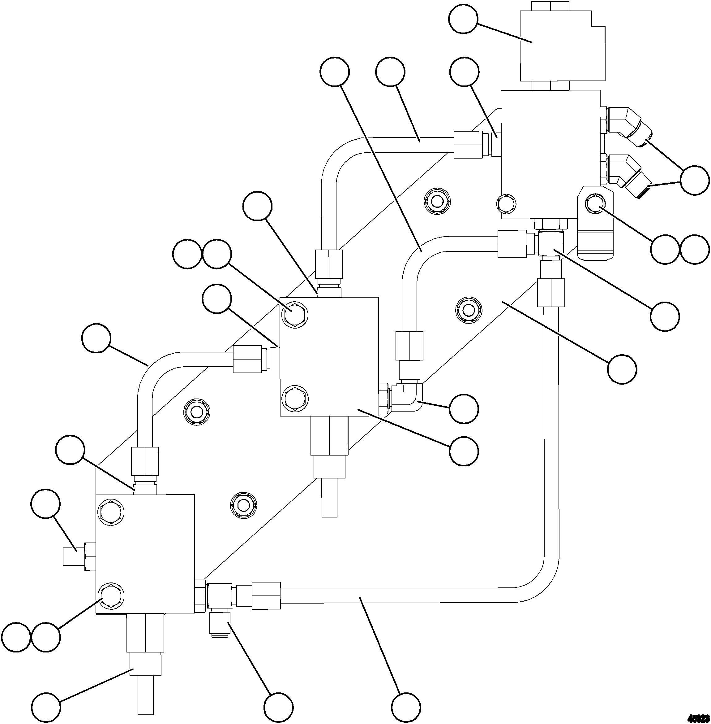 Komatsu parts book diagram for AFE78-S 930E-5 S/N A40078 - A40079  BOLIDEN: SHUTTER VALVE ASSEMBLY    58B-03-20400