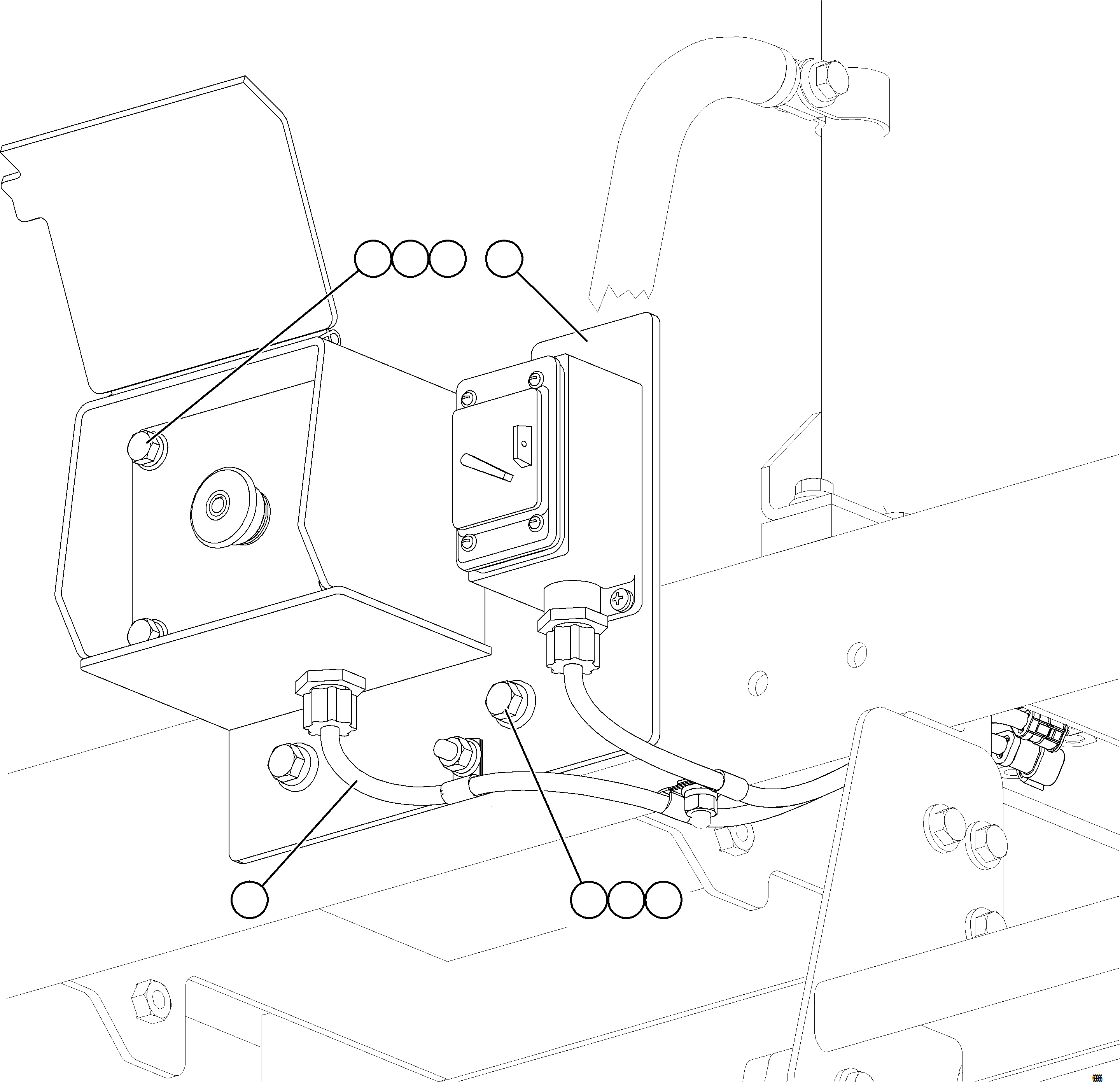 Komatsu parts book diagram for AFE78-S 930E-5 S/N A40078 - A40079  BOLIDEN: GROUND LEVEL ENGINE SHUTDOWN SWITCH