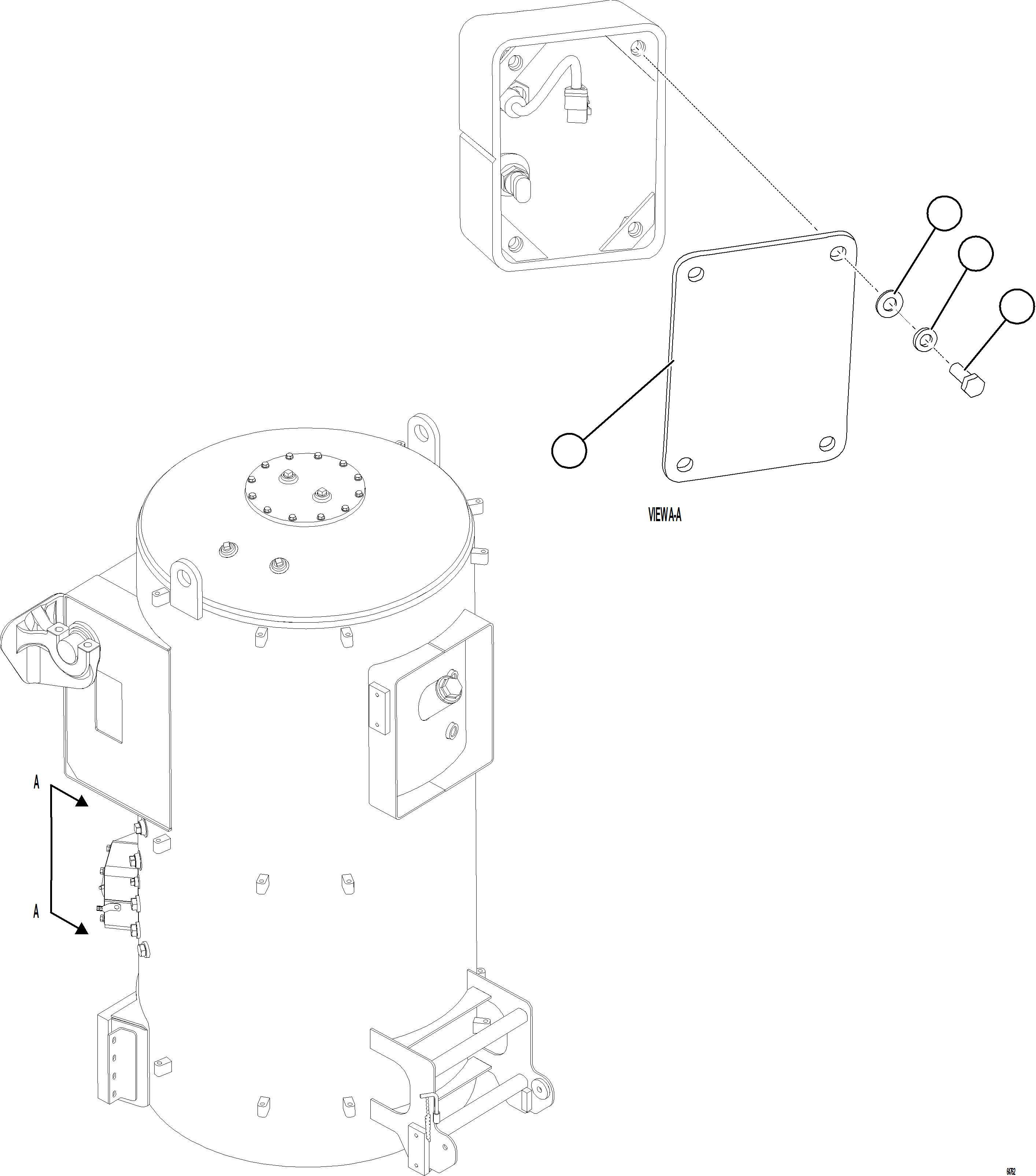 Komatsu parts book diagram for AFE78-S 930E-5 S/N A40078 - A40079  BOLIDEN: HYDRAULIC TANK SENSOR & SWITCH    2/2