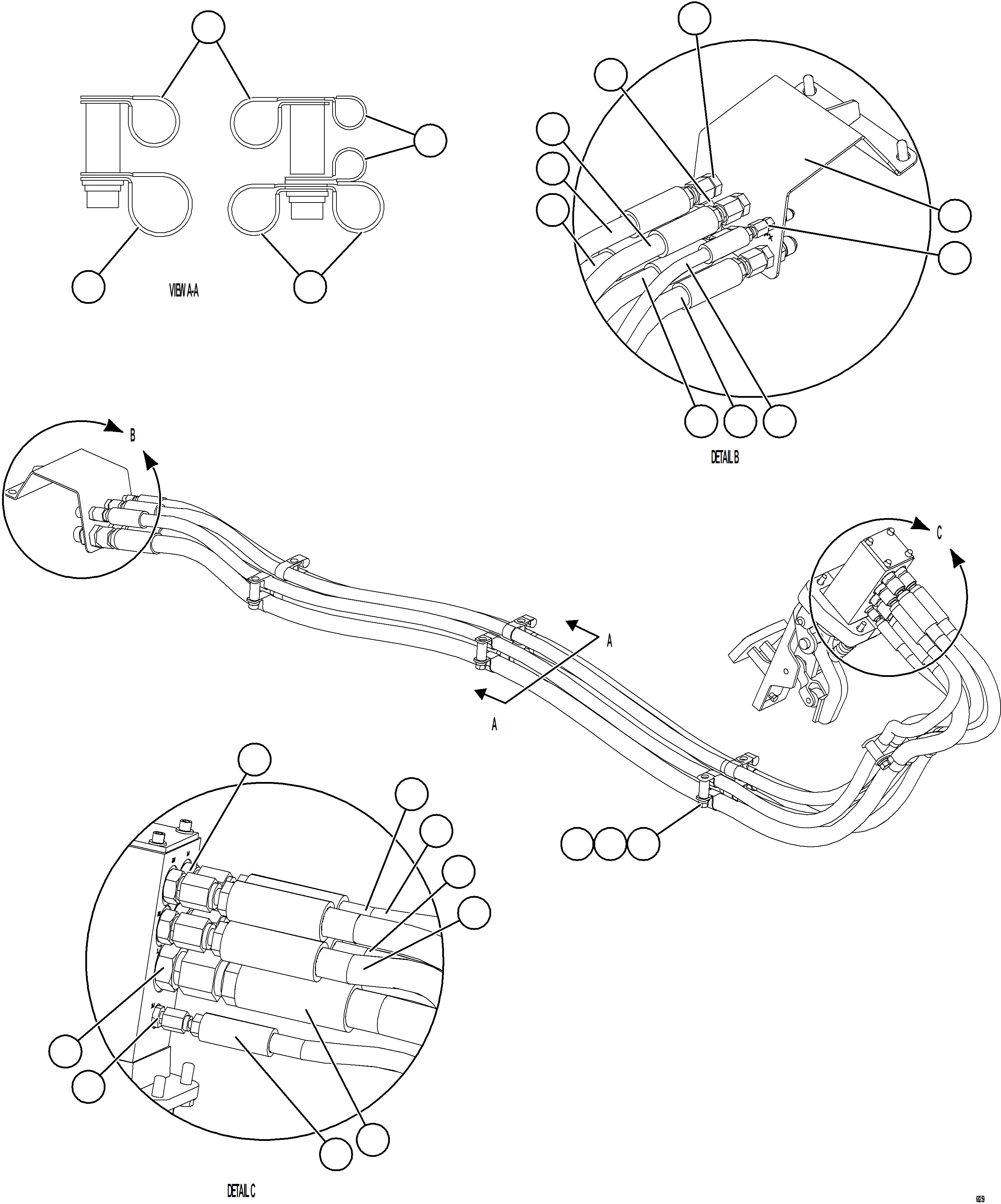 Komatsu parts book diagram for AFE78-S 930E-5 S/N A40078 - A40079  BOLIDEN: BRAKE VALVE PIPING