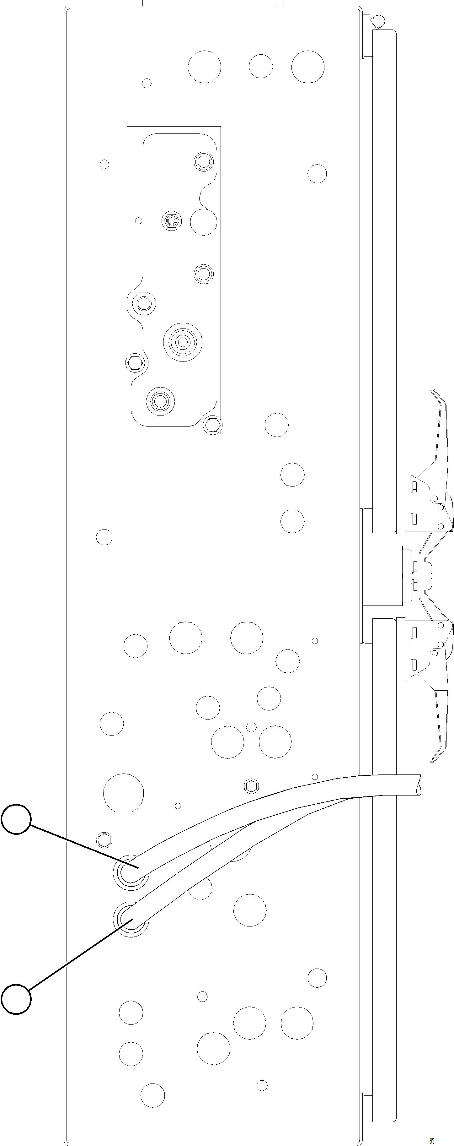 Komatsu parts book diagram for AFE78-S 930E-5 S/N A40078 - A40079  BOLIDEN: HYDRAULIC BRAKE CABINET PIPING - DUAL RELAY VALVE
