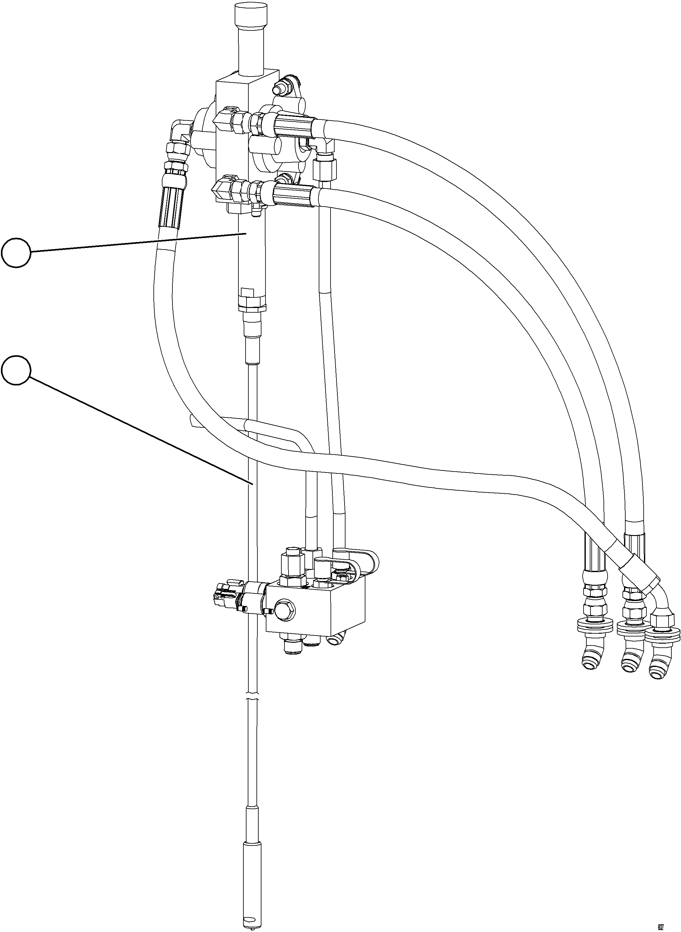 Komatsu parts book diagram for AFE78-S 930E-5 S/N A40078 - A40079  BOLIDEN: HOIST PILOT VALVE PIPING    2/2