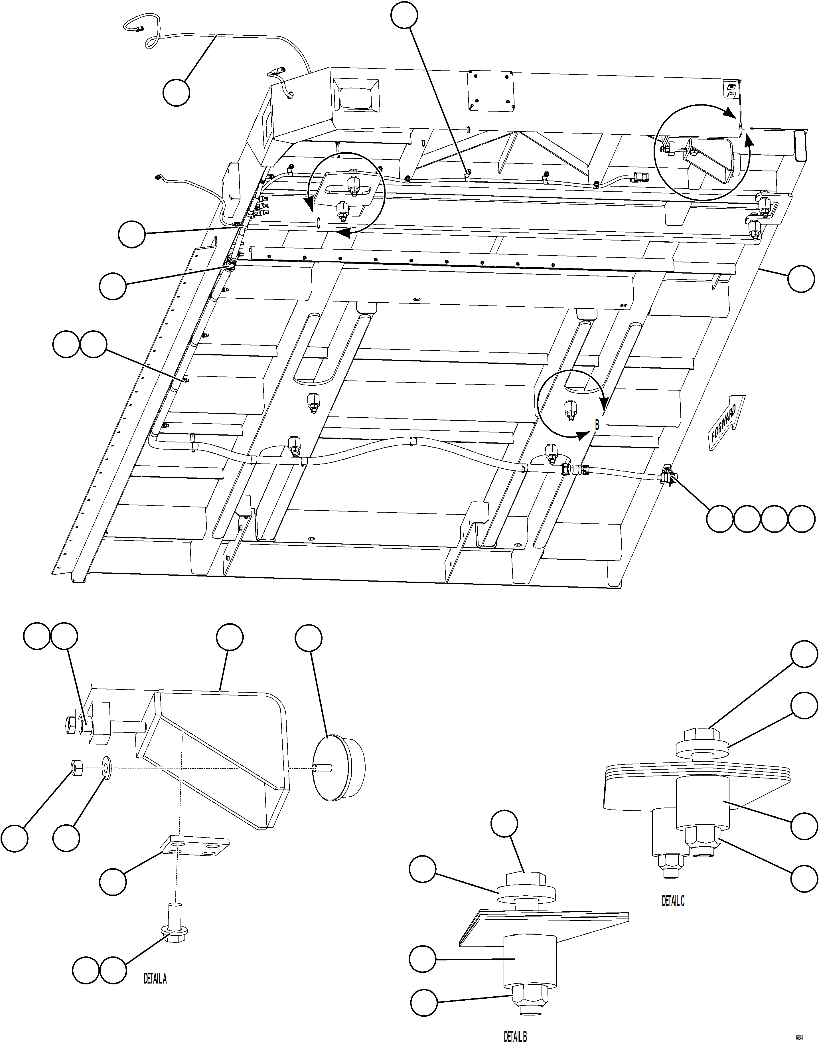 Komatsu parts book diagram for AFE78-S 930E-5 S/N A40078 - A40079  BOLIDEN: RH DECK INSTALLATION