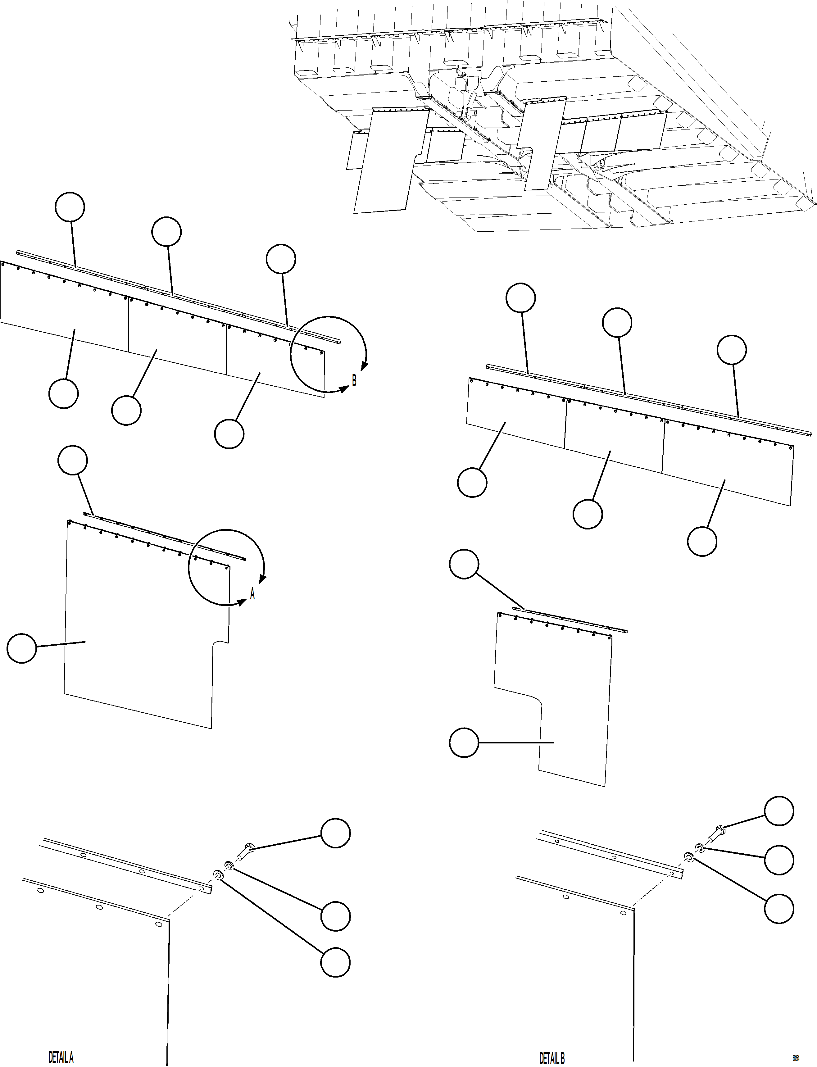 Komatsu parts book diagram for AFE78-S 930E-5 S/N A40078 - A40079  BOLIDEN: DUMP BODY MUD FLAPS    2/2