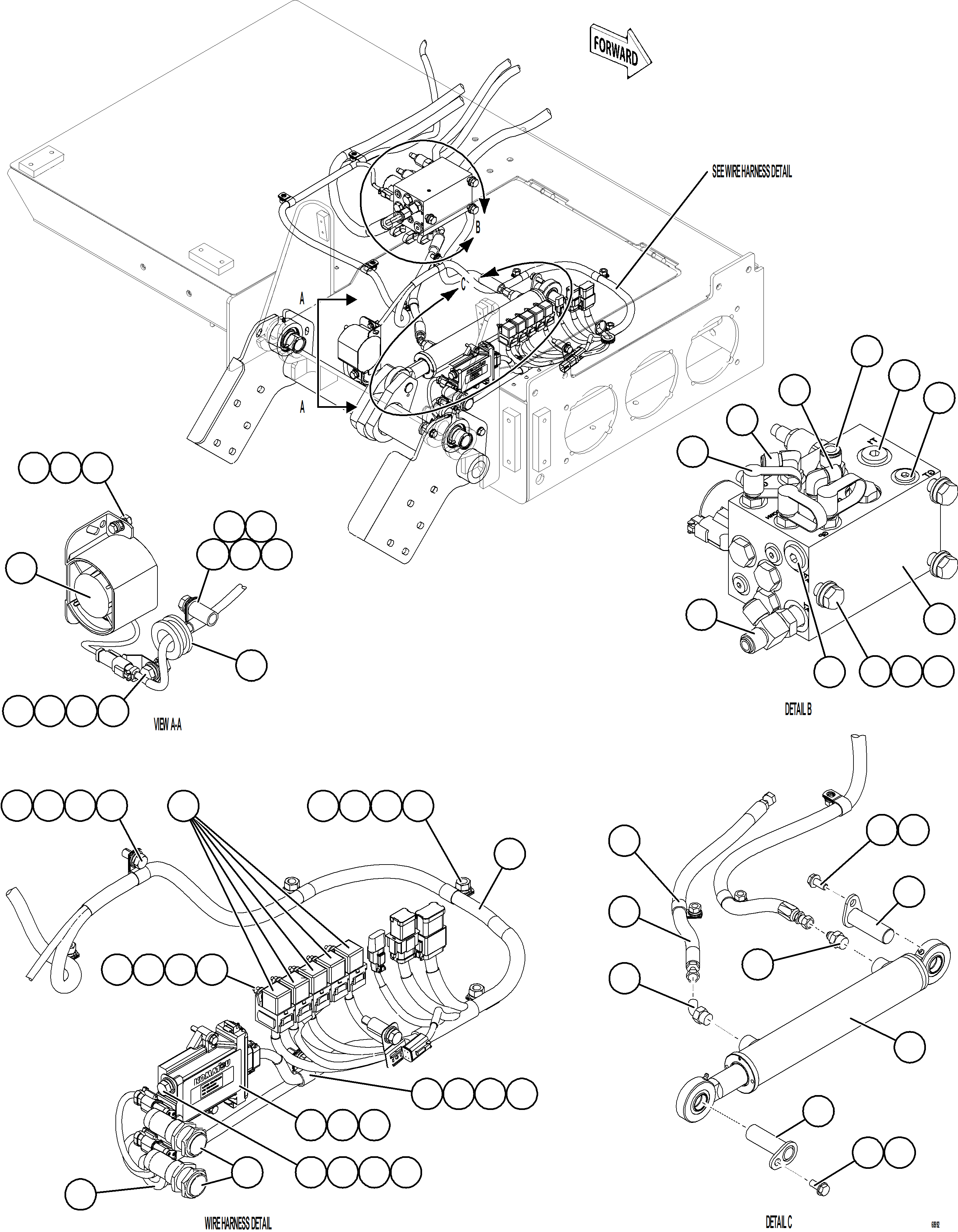 Komatsu parts book diagram for AFE78-S 930E-5 S/N A40078 - A40079  BOLIDEN: PLATFORM ASSEMBLY    2/2    58E-54-60930