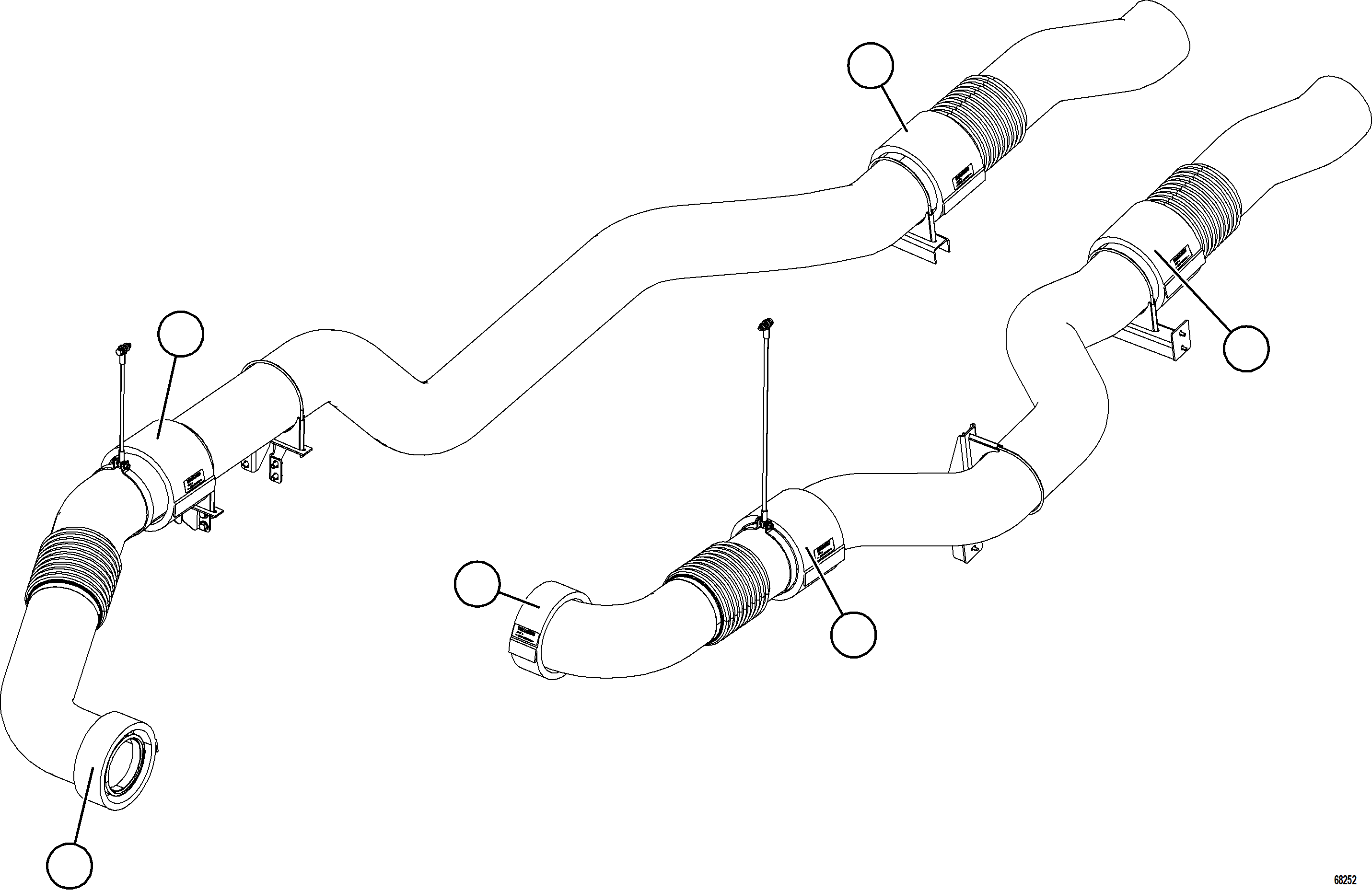 Komatsu parts book diagram for AFE78-X 930E-5 S/N A40089  IOCC: EXHAUST BLANKETS - COMMON