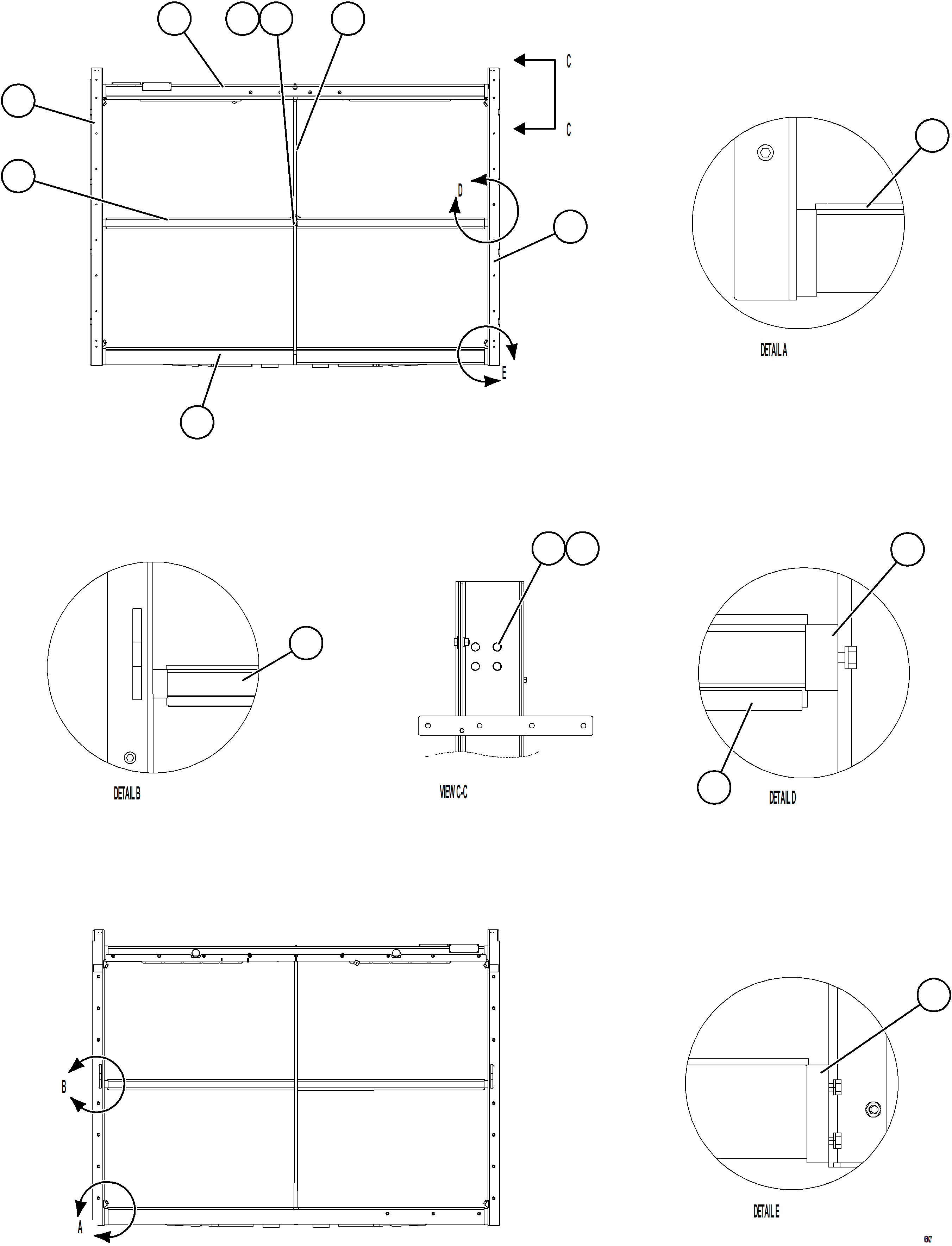 Komatsu parts book diagram for AFE78-X 930E-5 S/N A40089  IOCC: LOW TEMPERATURE CORE    58F-03-02110