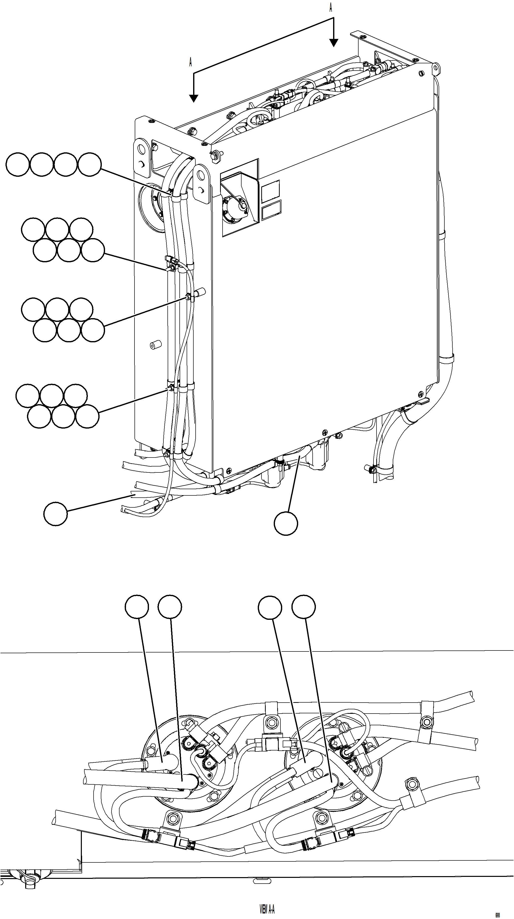 Komatsu parts book diagram for AFE78-X 930E-5 S/N A40089  IOCC: DEF TANK HOSE CONNECTIONS - SIDES    2/2