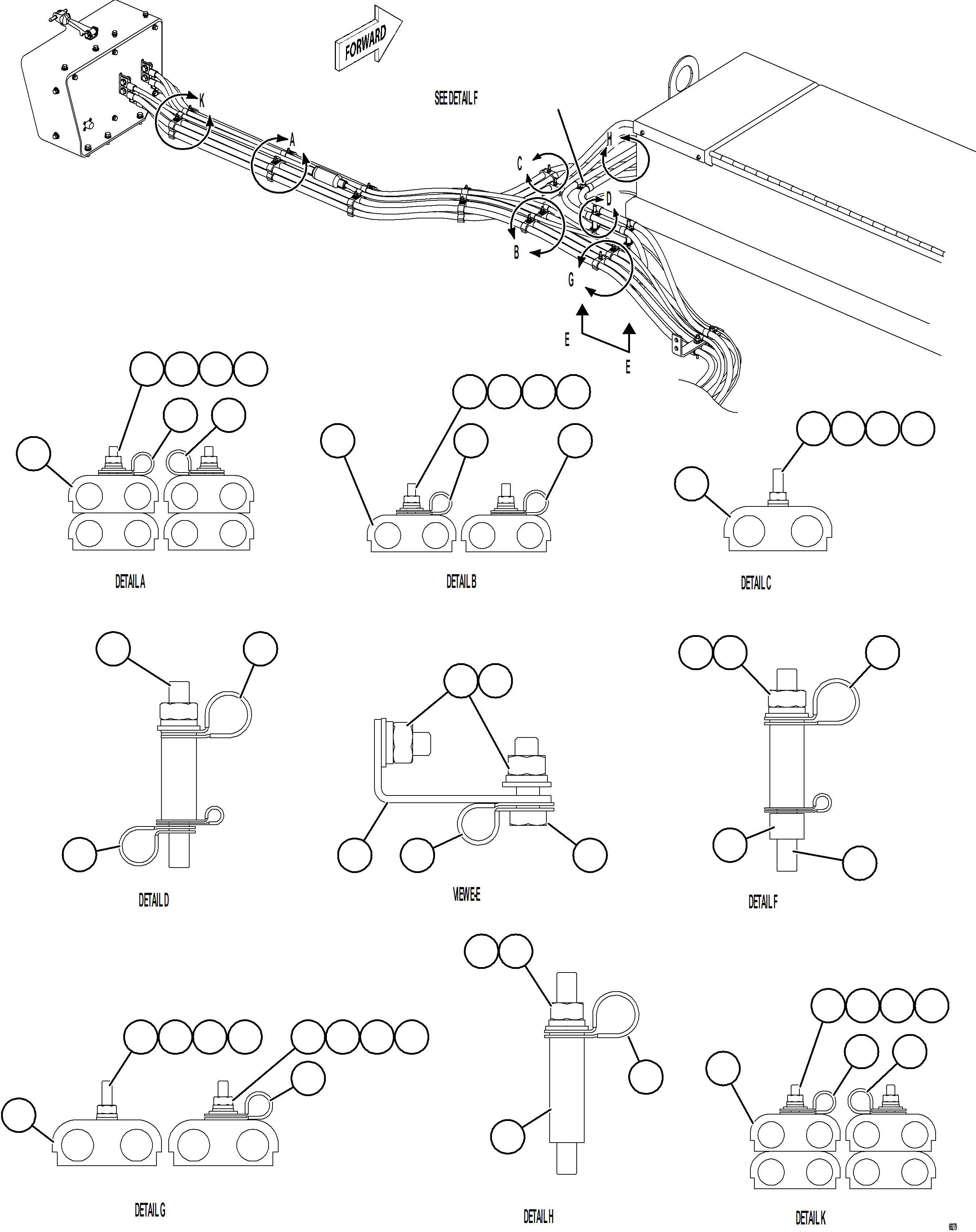 Komatsu parts book diagram for AFE78-X 930E-5 S/N A40089  IOCC: ISOLATION BOX EXTERNAL WIRING    1/2