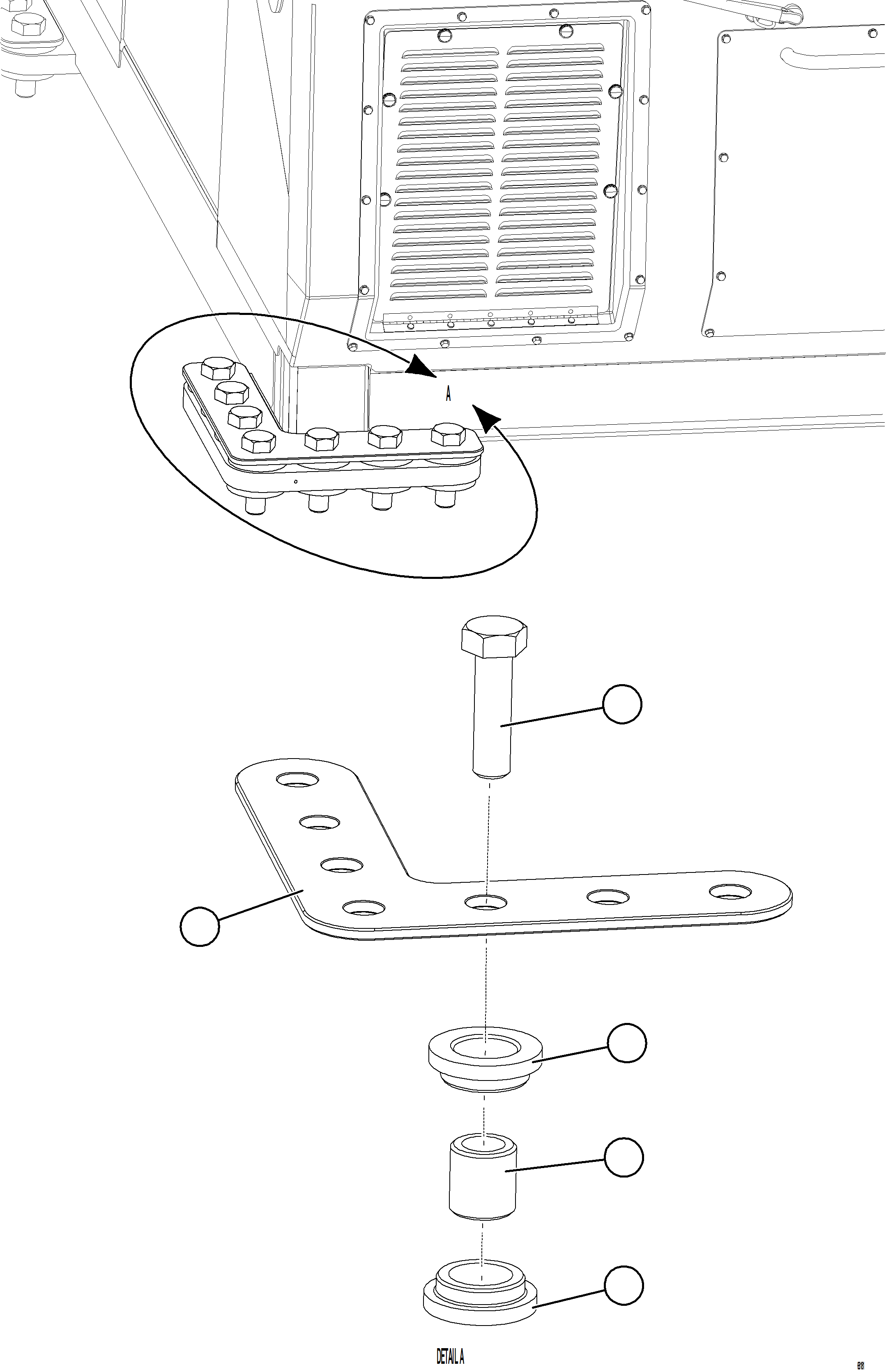 Komatsu parts book diagram for AFE78-X 930E-5 S/N A40089  IOCC: CAB MOUNTING HARDWARE