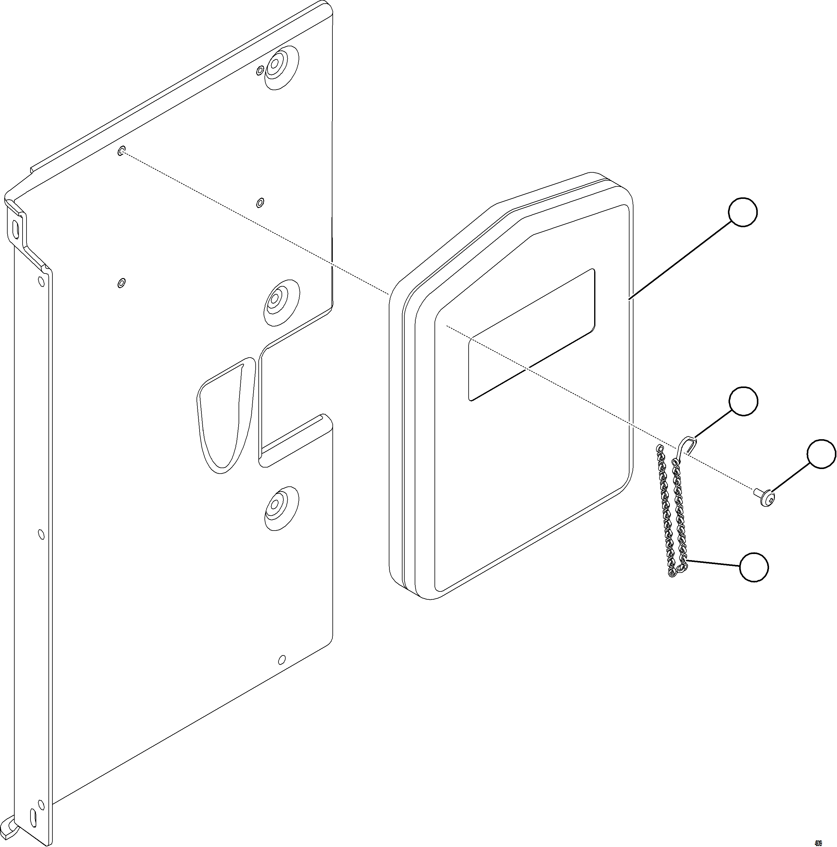 Komatsu parts book diagram for AFE78-X 930E-5 S/N A40089  IOCC: MANUAL HOLDER