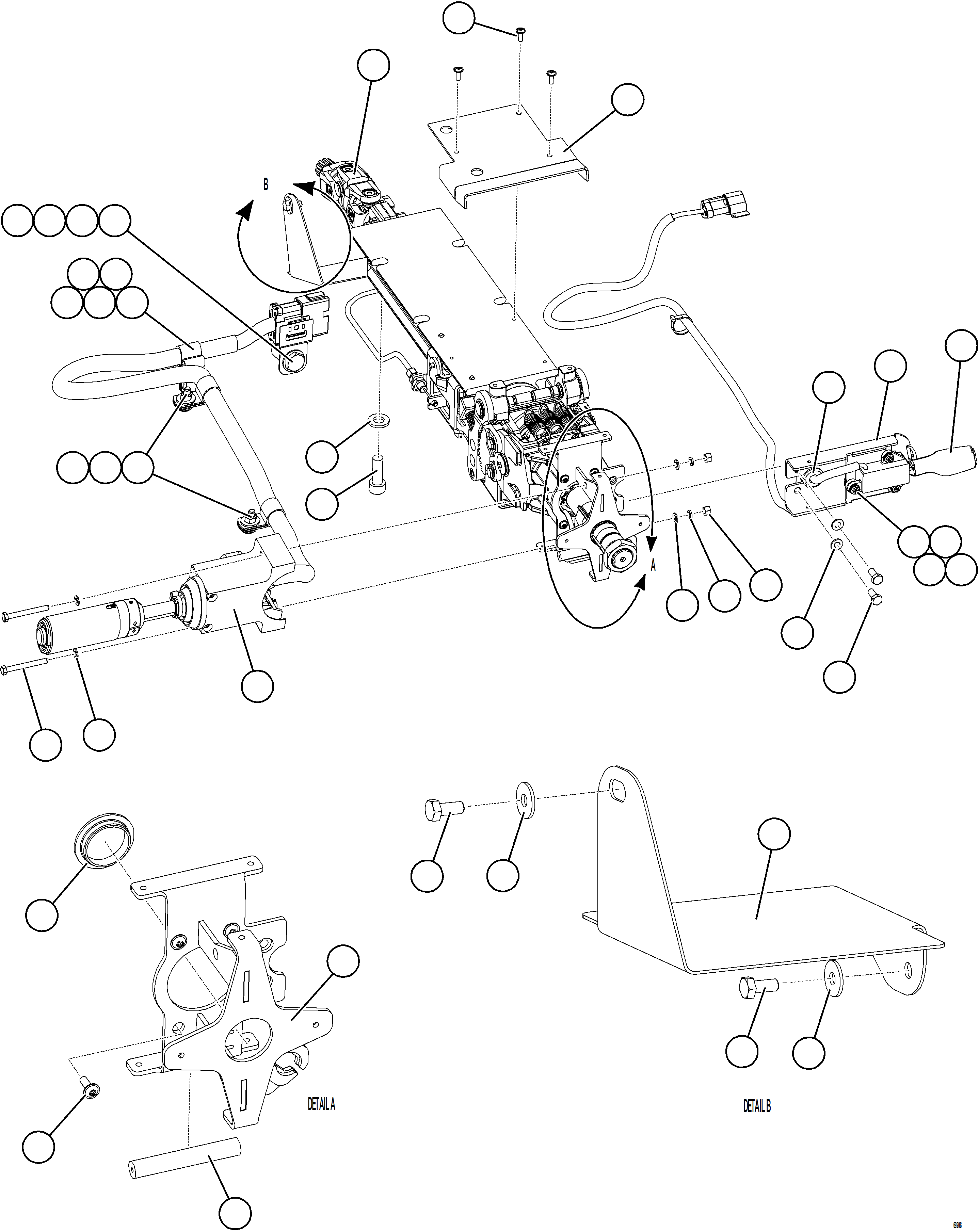 Komatsu parts book diagram for AFE78-X 930E-5 S/N A40089  IOCC: STEERING COLUMN    2/2