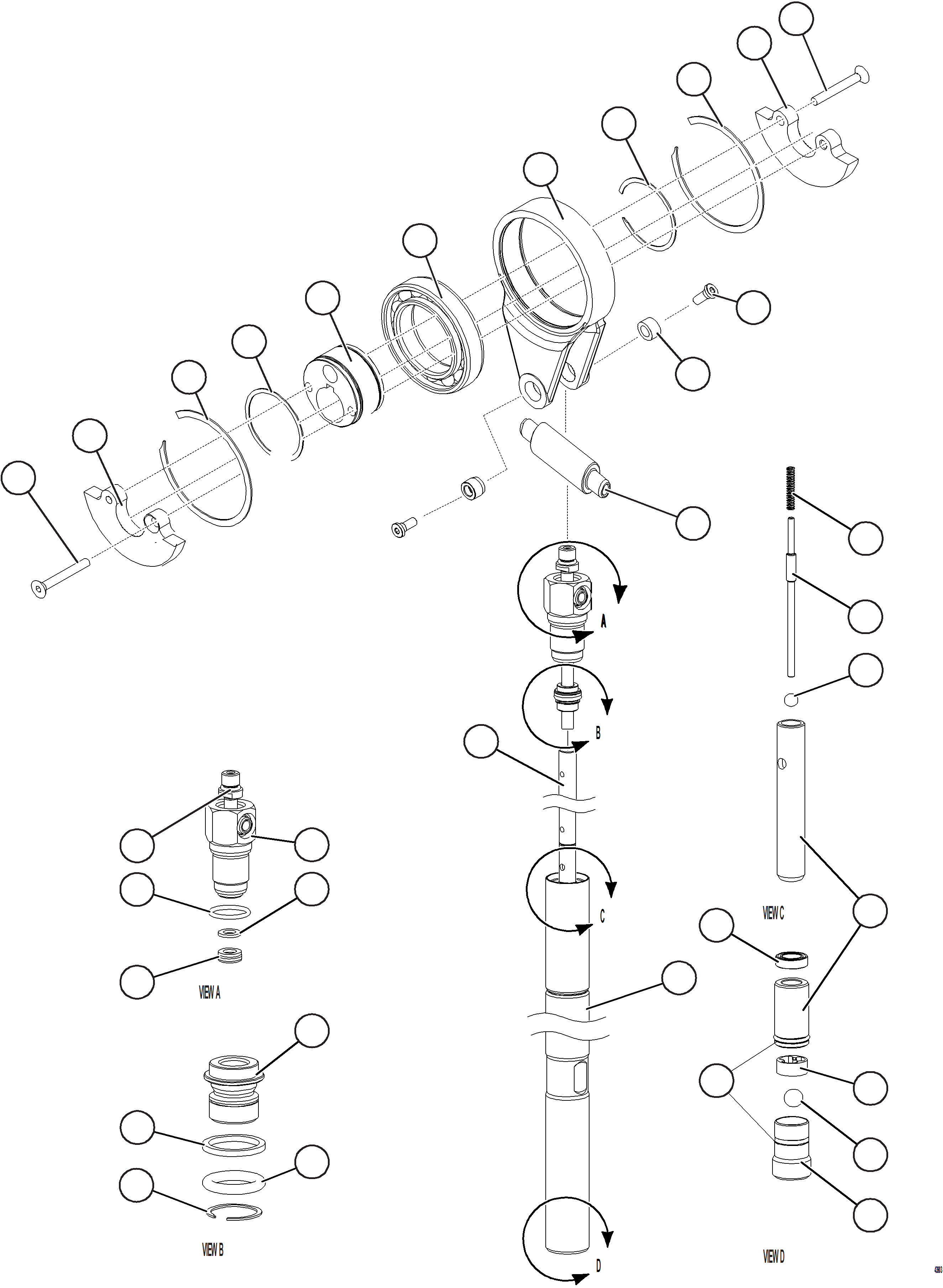 Komatsu parts book diagram for AFE78-X 930E-5 S/N A40089  IOCC: LUBE PUMP ASSEMBLY    3/3    58F-98-40240