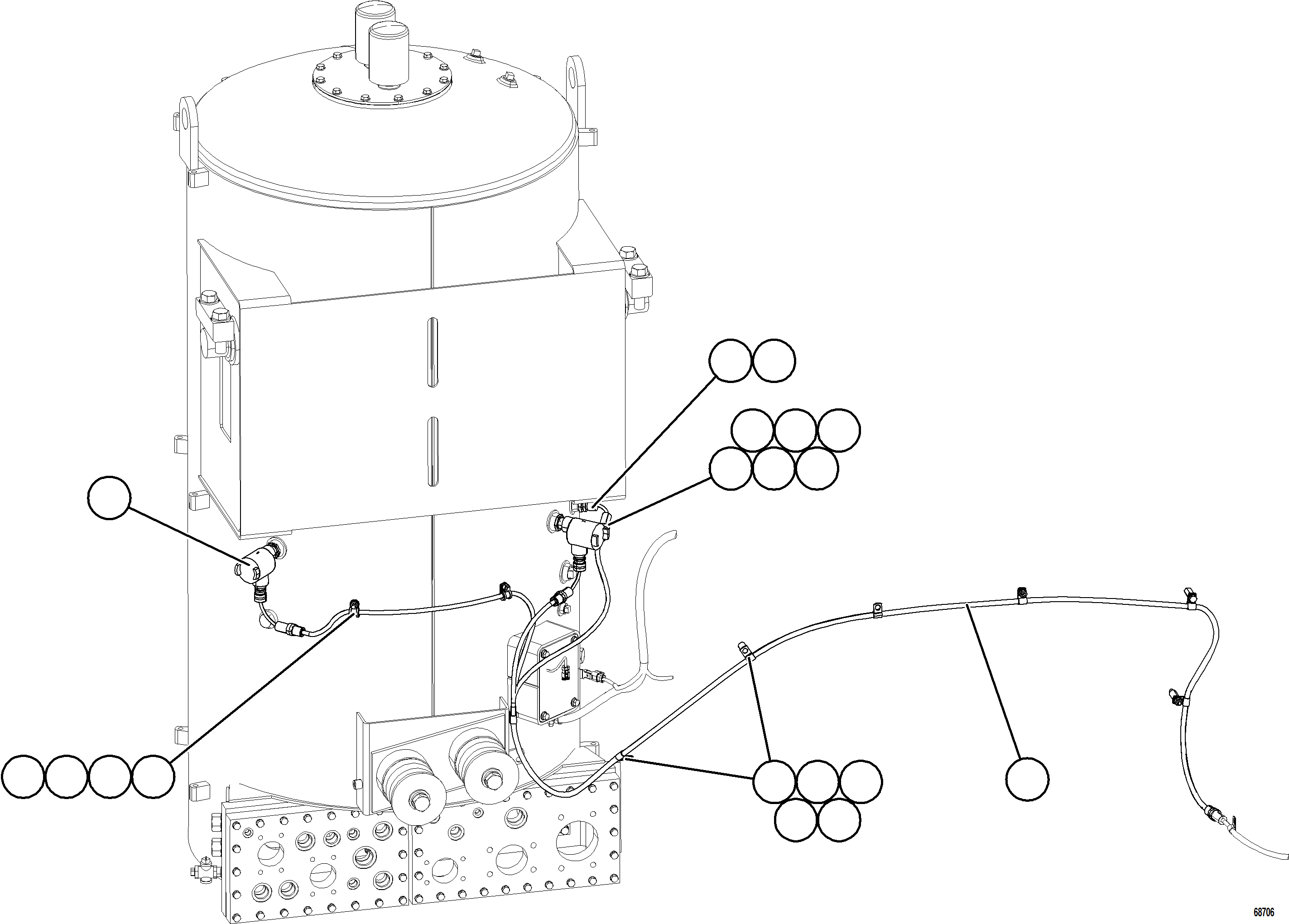 Komatsu parts book diagram for AFE78-X 930E-5 S/N A40089  IOCC: HOTSTART - HYDRAULIC OIL HEATER    1/2