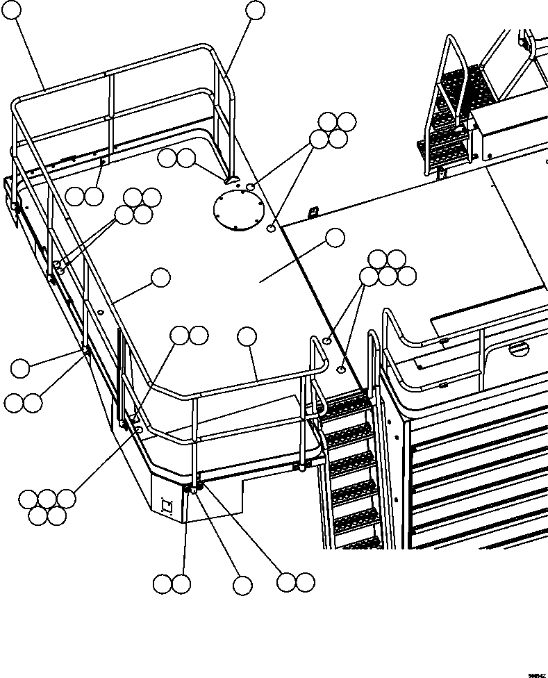 Dump Trucks Komatsu / HD1500-7 S/N A30001 - A30108   KOMATSU (AFP54-A) (BEPB055003)(AFP54-A) / RH DECK INSTALLATION(014 : 50654)