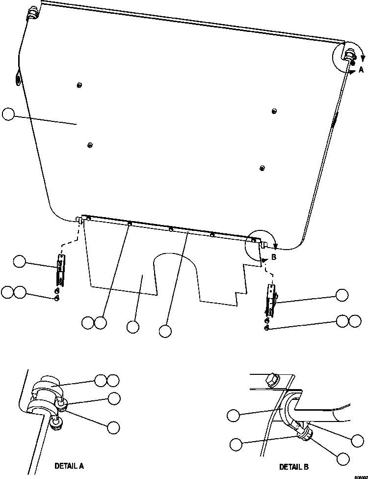 Dump Trucks Komatsu / HD1500-7 S/N A30001 - A30108   KOMATSU (AFP54-A) (BEPB055003)(AFP54-A) / RUBBER SHIELD(030 : 50590)
