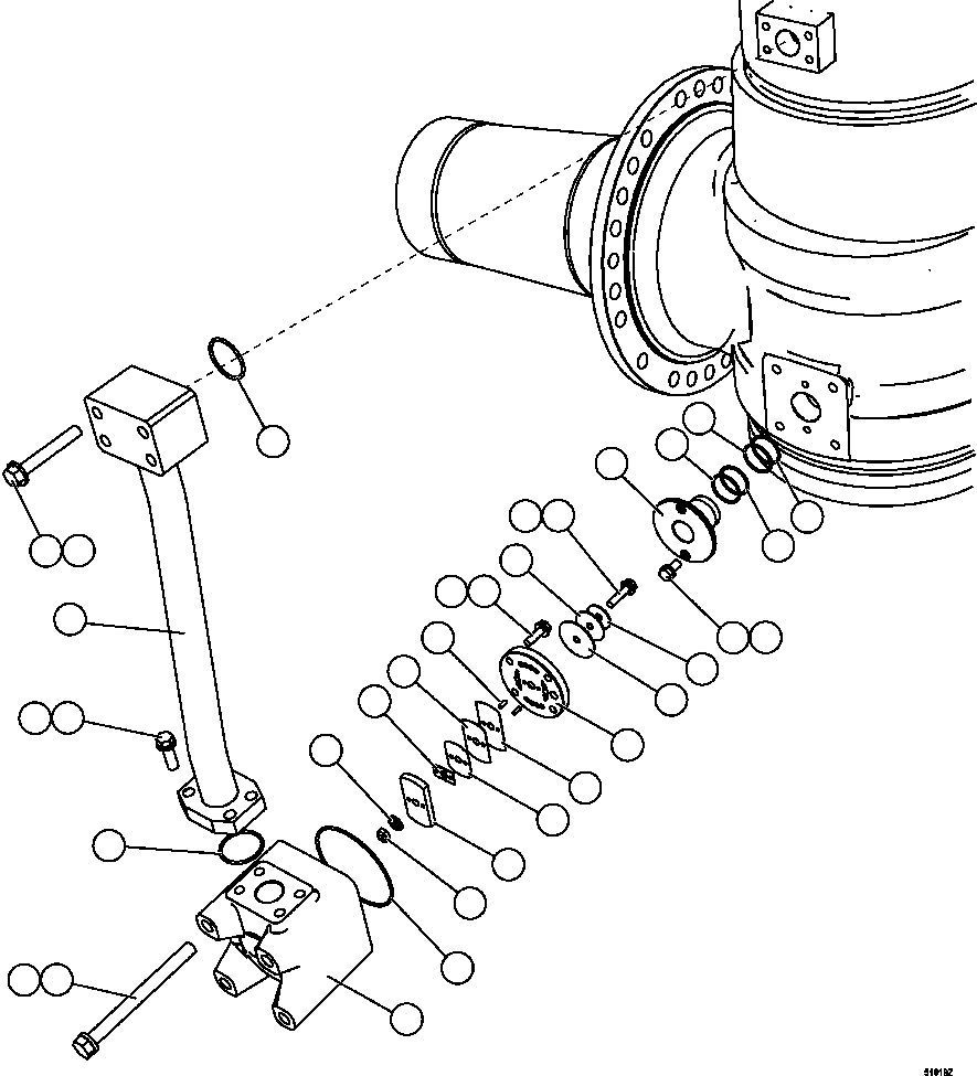 Dump Trucks Komatsu / HD1500-7 S/N A30001 - A30108   KOMATSU (AFP54-A) (BEPB055003)(AFP54-A) / FRONT SUSPENSION ASSEMBLY  2/2(098 : 51019)