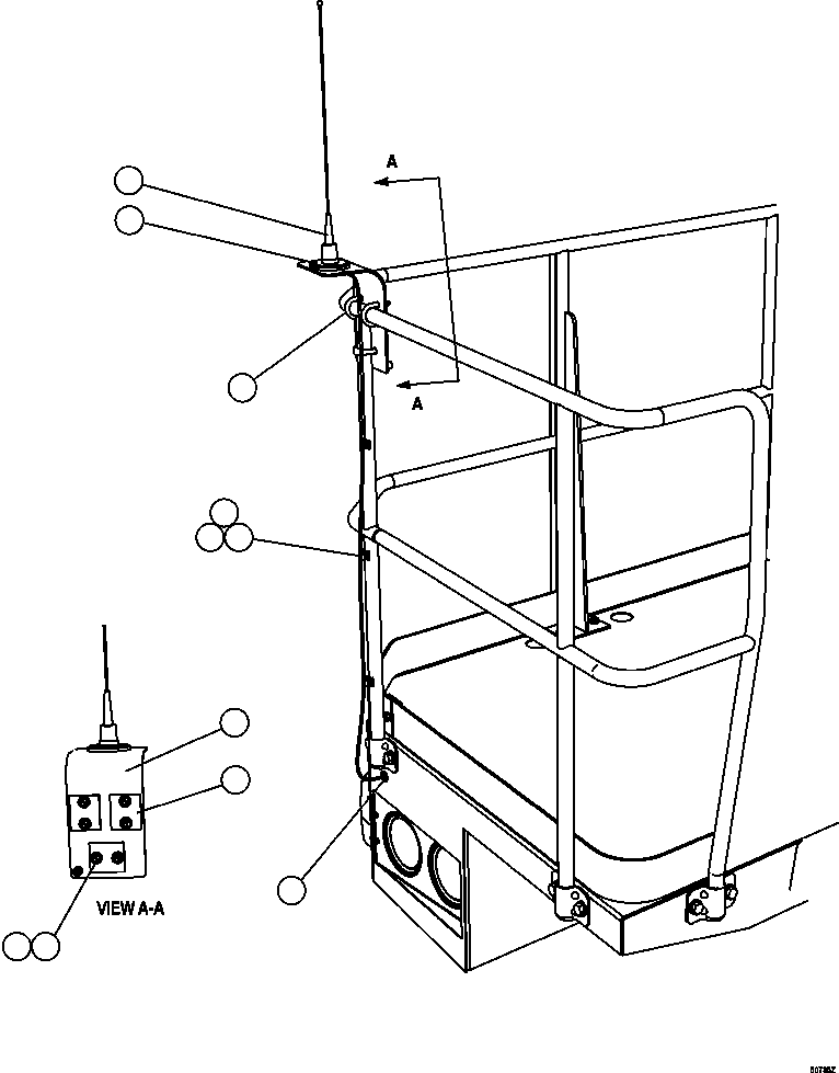 Dump Trucks Komatsu / HD1500-7 S/N A30001 - A30108   KOMATSU (AFP54-A) (BEPB055003)(AFP54-A) / ORBCOMM ANTENNA INSTALLATION(374 : 50785)