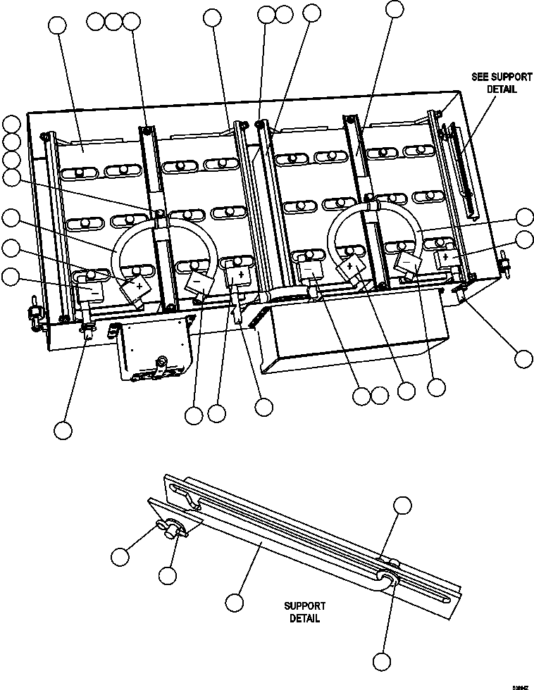 Dump Trucks Komatsu / HD1500-7 S/N A30001 - A30108   KOMATSU (AFP54-A) (BEPB055003)(AFP54-A) / BATTERY BOX  3/3(390 : 50804)