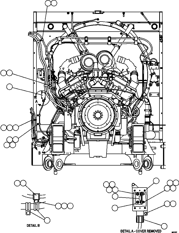Dump Trucks Komatsu / HD1500-7 S/N A30001 - A30108   KOMATSU (AFP54-A) (BEPB055003)(AFP54-A) / ENGINE WIRING  1/2(412 : 50797)