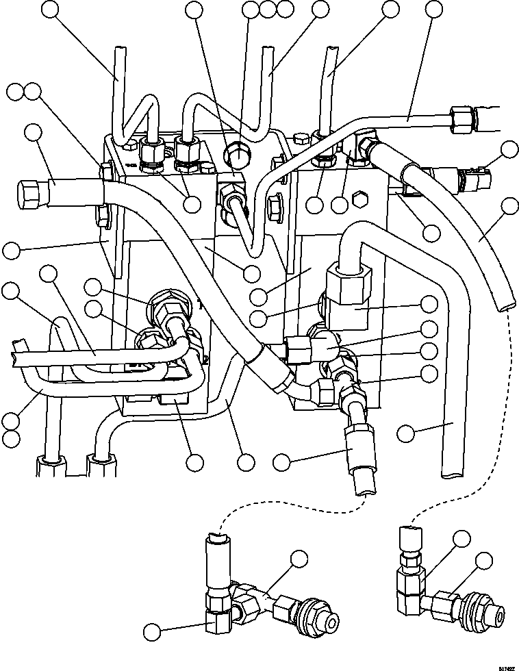 Dump Trucks Komatsu / HD1500-7 S/N A30001 - A30108   KOMATSU (AFP54-A) (BEPB055003)(AFP54-A) / HYDRAULIC CABINET - RELAY VALVES(554 : 50742)
