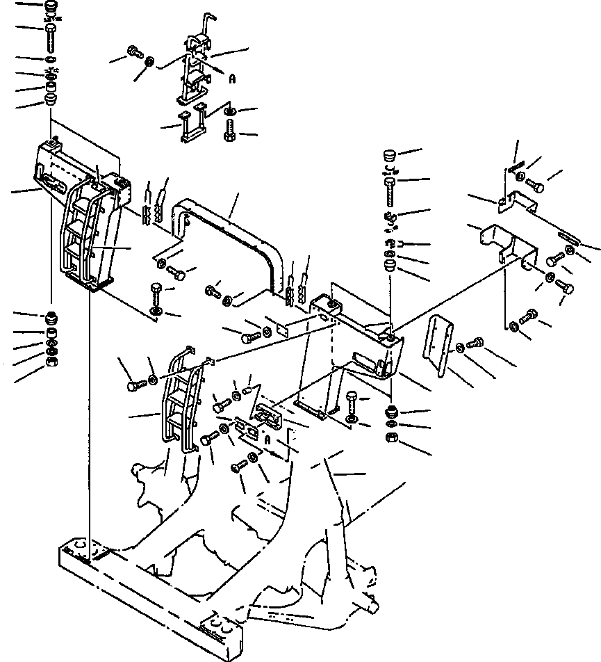 Komatsu parts book diagram for 330M S/N A10190-A10195 (DH637) (SA12V140Z-1): FRAME, LADDERS & SUPPORTS