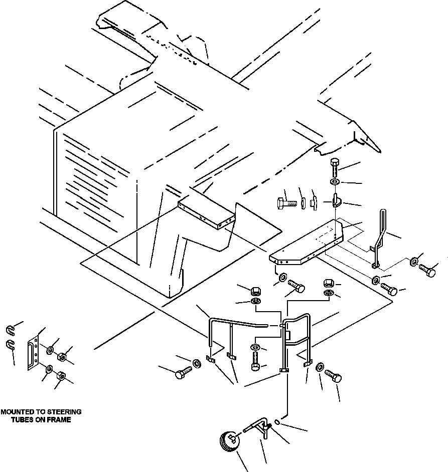 Komatsu parts book diagram for 330M S/N A10190-A10195 (DH637) (SA12V140Z-1): L.H. DECK EXTENSION & HANDRAIL
