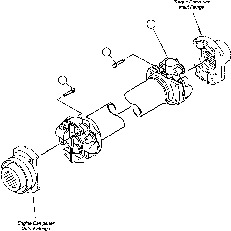 Komatsu parts book diagram for 330M S/N A10190-A10195 (DH637) (SA12V140Z-1): DRIVE SHAFT INSTALLATION