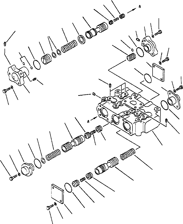 Komatsu parts book diagram for 330M S/N A10190-A10195 (DH637) (SA12V140Z-1): TORQUE CONVERTER VALVE (561-13-00020)