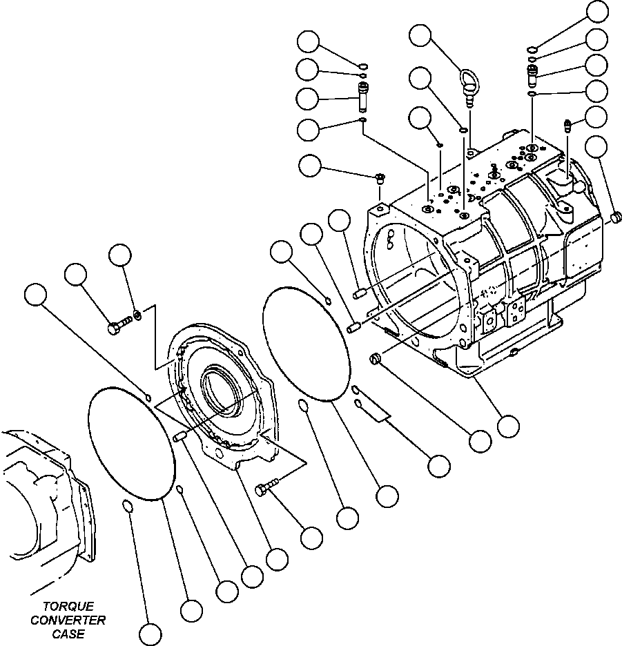 Komatsu parts book diagram for 330M S/N A10190-A10195 (DH637) (SA12V140Z-1): TRANSMISSION - CASE