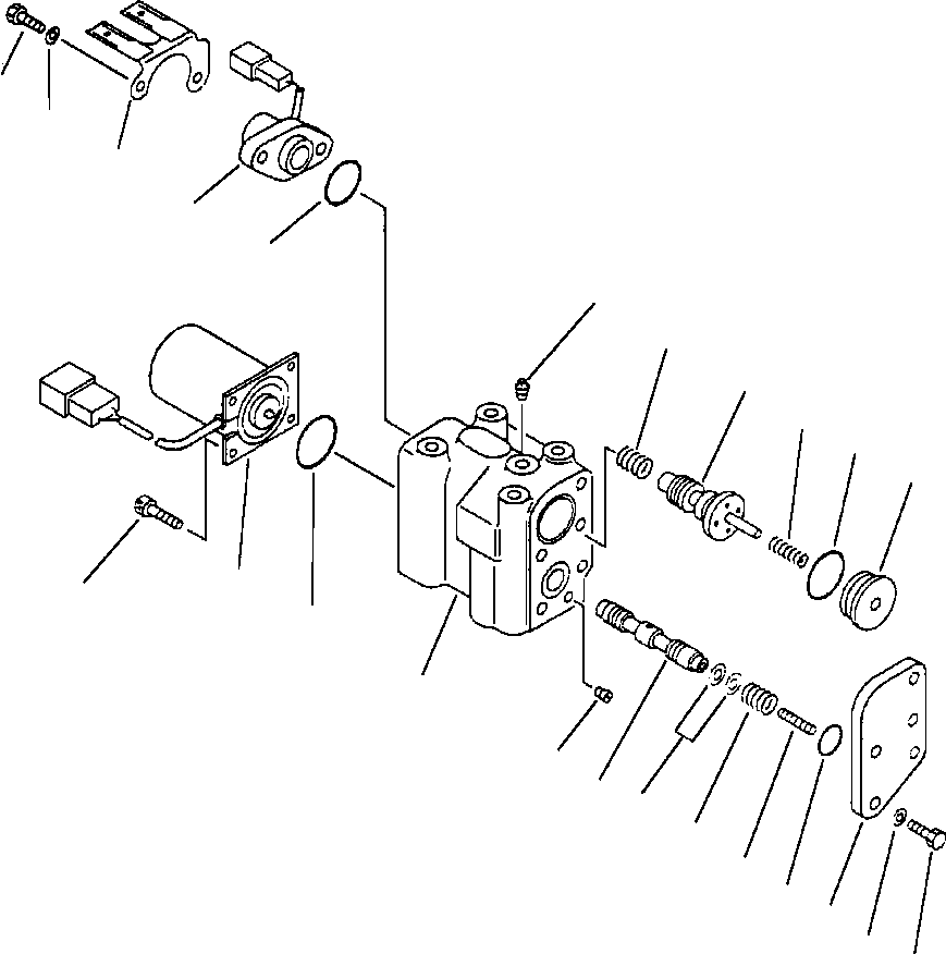 Komatsu parts book diagram for 330M S/N A10190-A10195 (DH637) (SA12V140Z-1): TRANSMISSION CONTROL VALVE - 2 (561-15-00860)