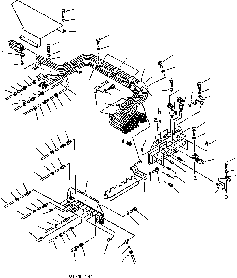 Komatsu parts book diagram for 330M S/N A10190-A10195 (DH637) (SA12V140Z-1): AIR PIPING - CAB JUNCTION - 7