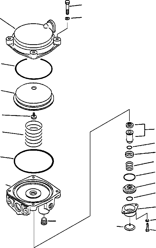Komatsu parts book diagram for 330M S/N A10190-A10195 (DH637) (SA12V140Z-1): RELAY VALVE (FOR PARKING BRAKE) (565-44-11200)