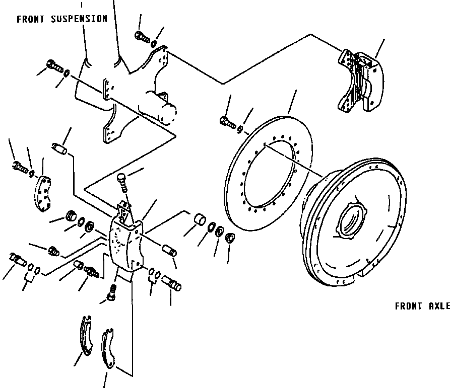 Komatsu parts book diagram for 330M S/N A10190-A10195 (DH637) (SA12V140Z-1): FRONT BRAKE