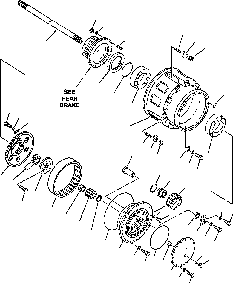 Komatsu parts book diagram for 330M S/N A10190-A10195 (DH637) (SA12V140Z-1): FINAL DRIVE