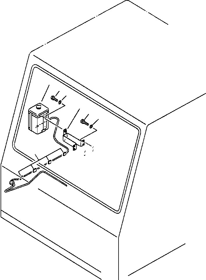 Komatsu parts book diagram for 330M S/N A10190-A10195 (DH637) (SA12V140Z-1): WINDOW WASHER ASSEMBLY