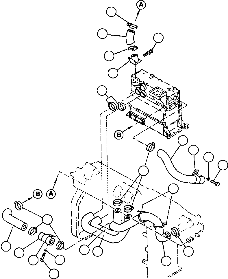 Komatsu parts book diagram for 330M S/N A10190-A10195 (DH637) (SA12V140Z-1): AIR CONDITIONER AIR DUCT INSTALLATION