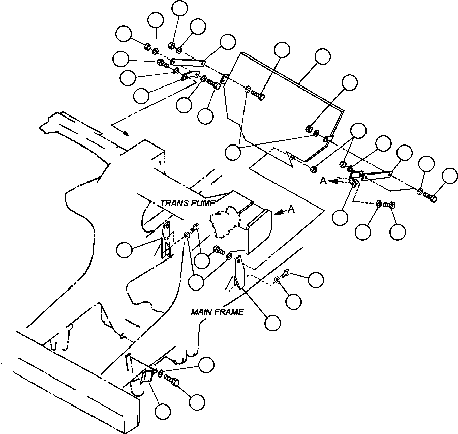 Komatsu parts book diagram for 330M S/N A10190-A10195 (DH637) (SA12V140Z-1): FIRE PROOF GUARD INSTALLATION