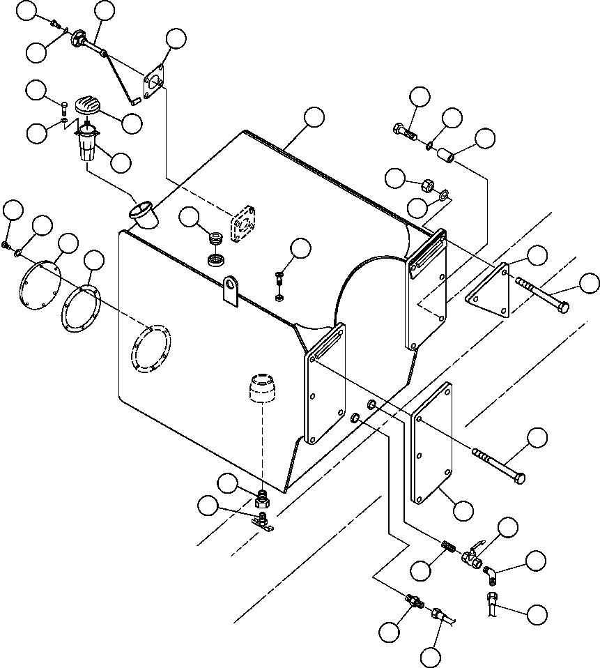 Komatsu parts book diagram for 330M S/N A10190-A10195 (DH637) (SA12V140Z-1): FUEL TANK INSTALLATION