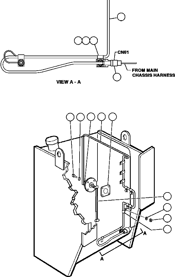 Komatsu parts book diagram for 330M S/N A10190-A10195 (DH637) (SA12V140Z-1): WIRING INSTALLATION - FUEL TANK