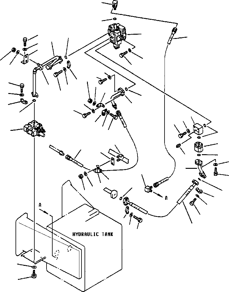 Komatsu parts book diagram for 330M S/N A10190-A10195 (DH637) (SA12V140Z-1): HYDRAULIC PIPING - 2