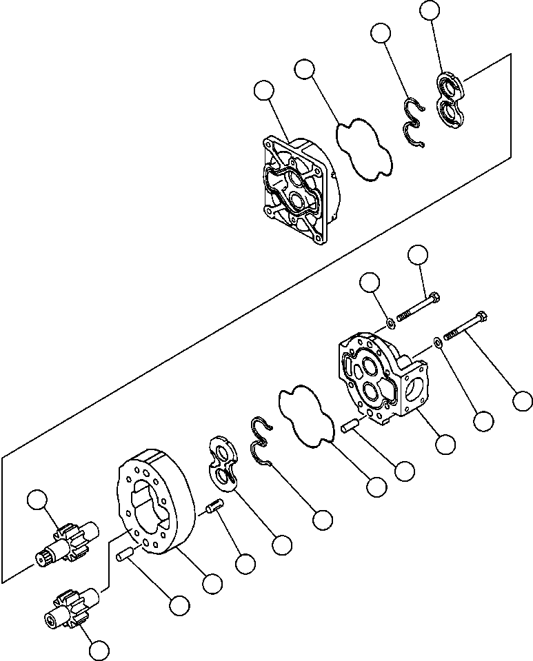 Komatsu parts book diagram for 330M S/N A10190-A10195 (DH637) (SA12V140Z-1): HYD PUMP (BRAKE COOLING) - 2 (705-12-49540)