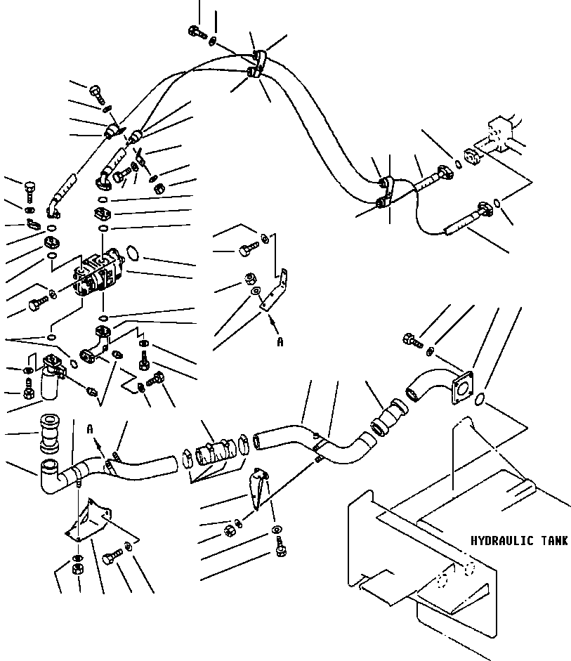 Komatsu parts book diagram for 330M S/N A10190-A10195 (DH637) (SA12V140Z-1): BRAKE COOLING PIPING - 4
