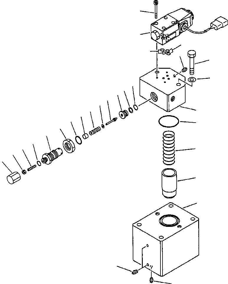 Komatsu parts book diagram for 330M S/N A10190-A10195 (DH637) (SA12V140Z-1): BRAKE COOLING VALVE ASSM (561-60-62201)