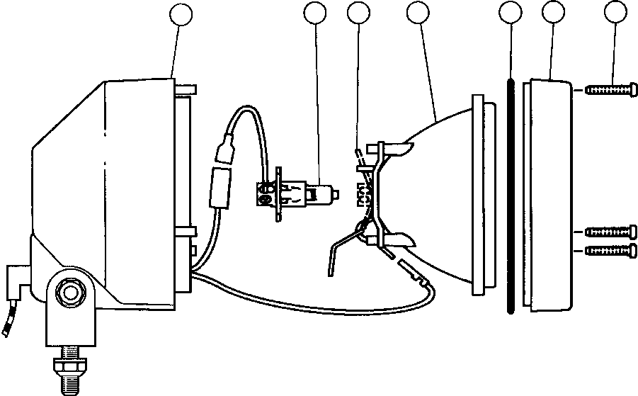 Komatsu parts book diagram for 330M S/N A10190-A10195 (DH637) (SA12V140Z-1): LIGHT ASSEMBLY (FOG) (AK7502)