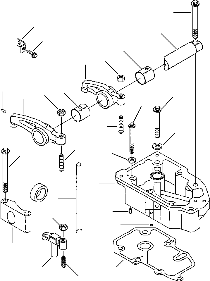 Komatsu parts book diagram for 330M S/N A10190-A10195 (DH637) (SA12V140Z-1): ROCKER LEVER