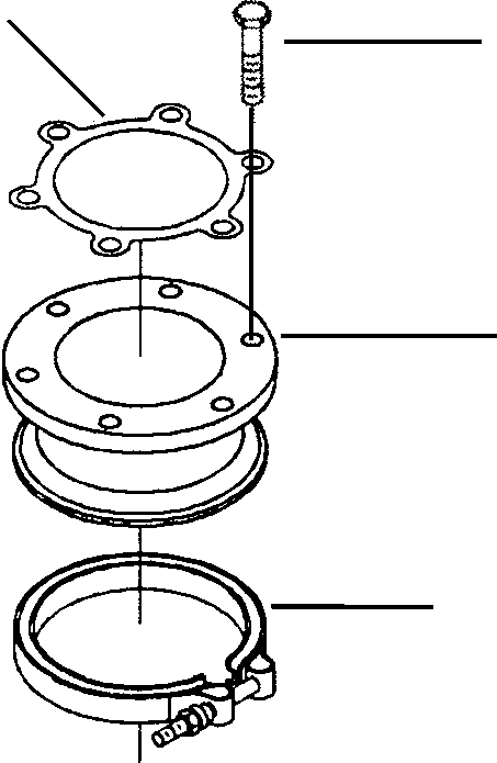 Komatsu parts book diagram for 330M S/N A10190-A10195 (DH637) (SA12V140Z-1): EXHAUST OUTLET CONNECTION