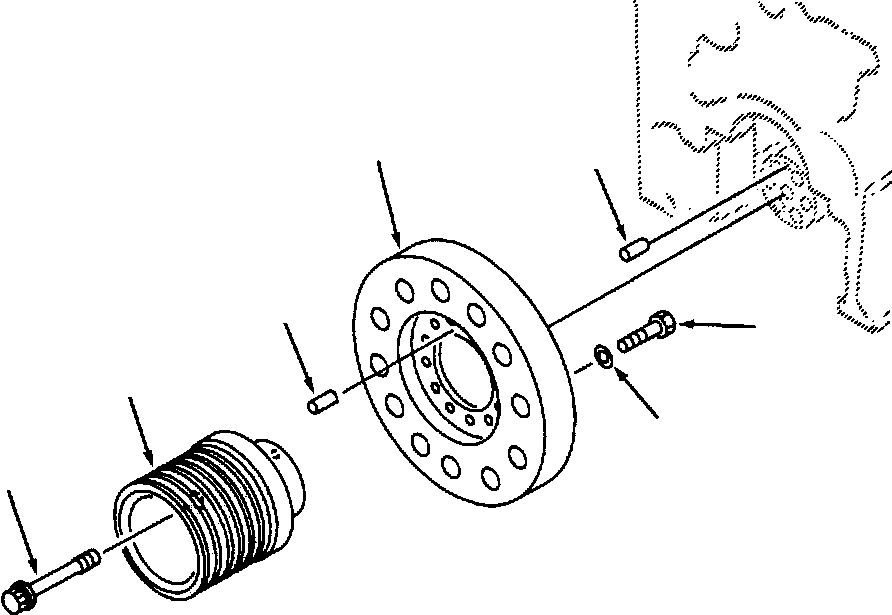 Komatsu parts book diagram for 330M S/N A10190-A10195 (DH637) (SA12V140Z-1): VIBRATION DAMPER